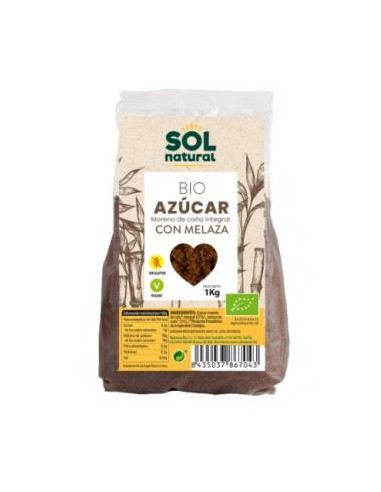 Azucar Moreno De Caña Integral Con Melaza  1 Kg Bio de Solnatural