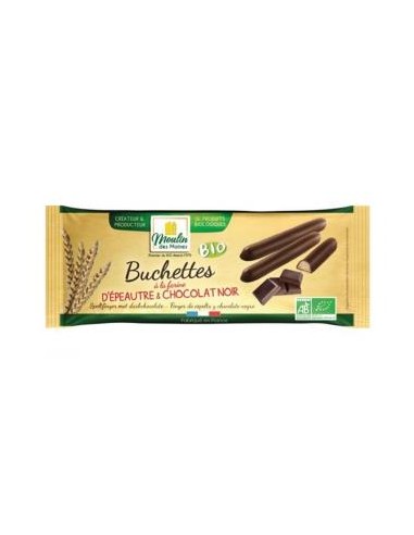 Buchettes De Espelta Bañados Chocolate 150 Gr Bio de Moulin Des Moines