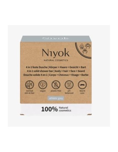 Limpiador Corporal 4 En 1 Athelic Grey 80 Gr de Niyok