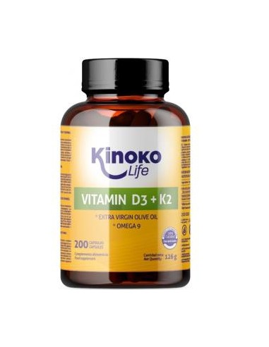 Vitamina D3-K2 Con Omega 9  200 Cap. de Kinoko Life