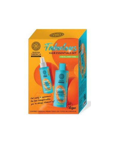 Fabulous Hair Essentials Set Oblepikha Champu Volu 400 Ml+Se de Natura Siberica